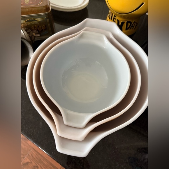 3 Vintage Pyrex Woodland Cinderella Brown Nested Mixing Bowls 442, 443, 444 - Picture 7 of 8